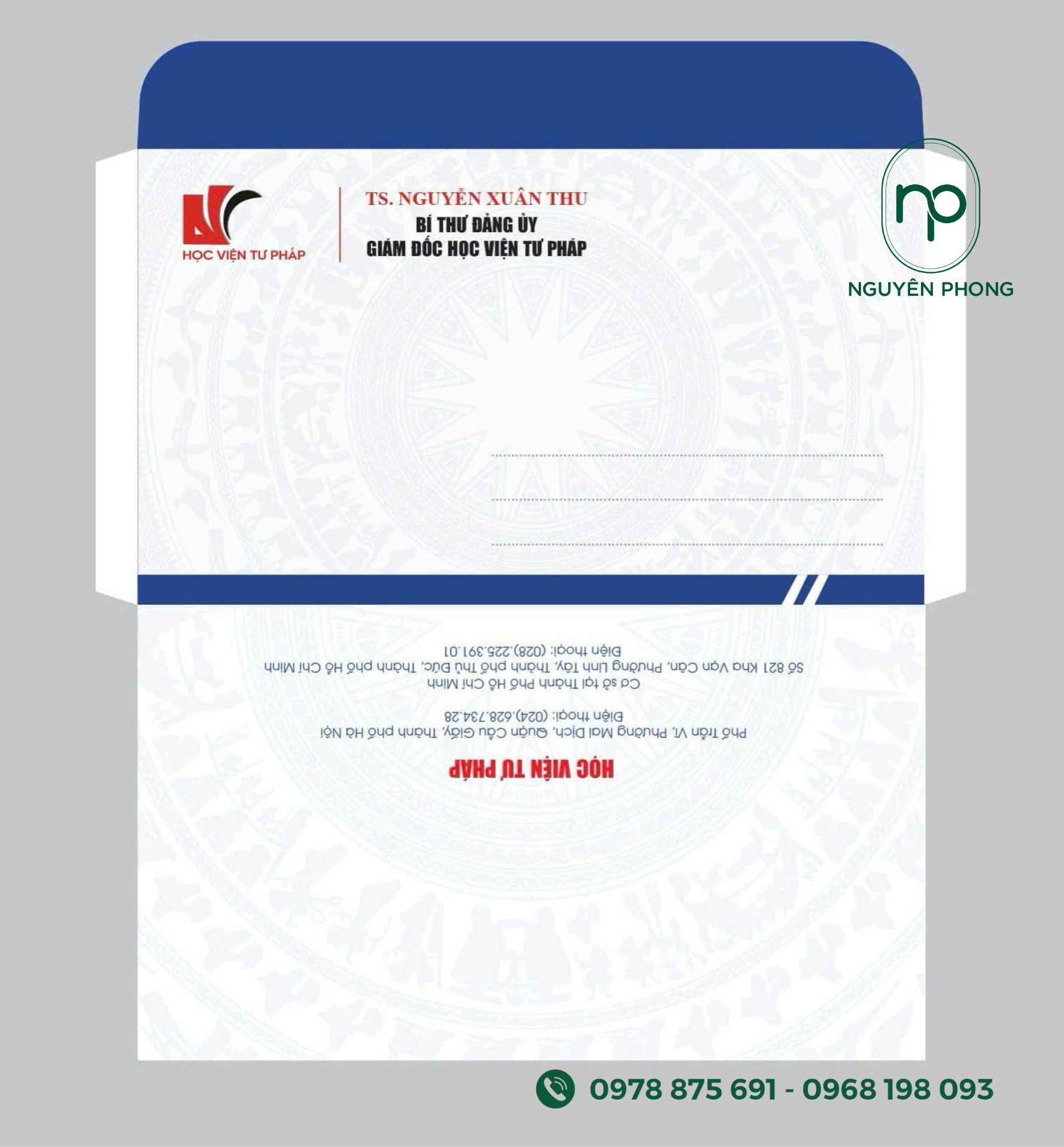 Mẫu phong bì tạo ấn tượng chuyên nghiệp